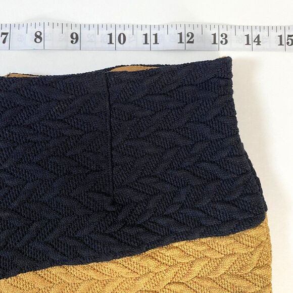 HD in Paris Textured Knit Pencil Skirt Womens 4 Asymmetrical Multi Color Block - Picture 14 of 16